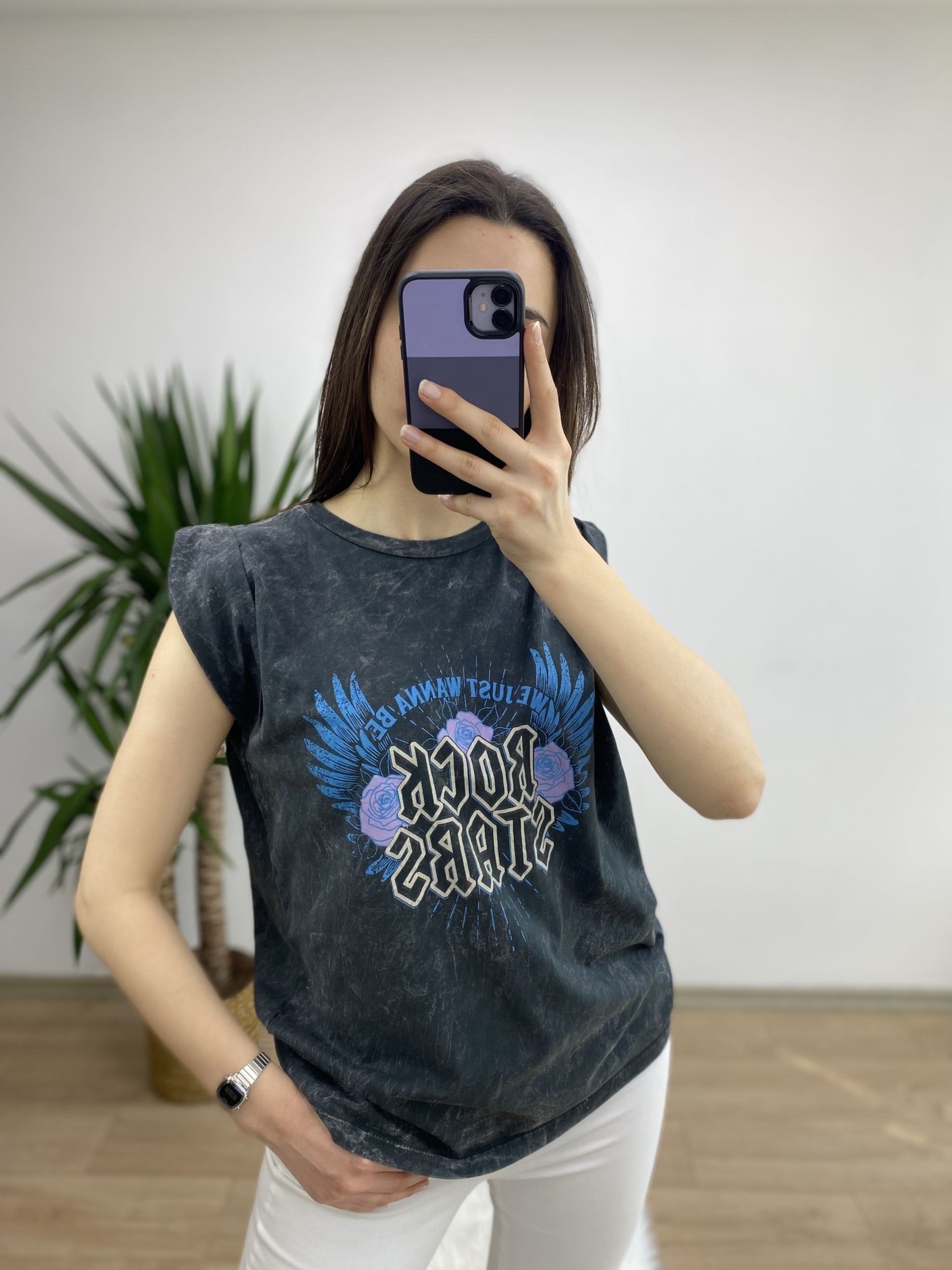 Rock Star Füme Tshirt - Görsel 3