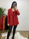 Kırmızı Tuvit Blazer Ceket