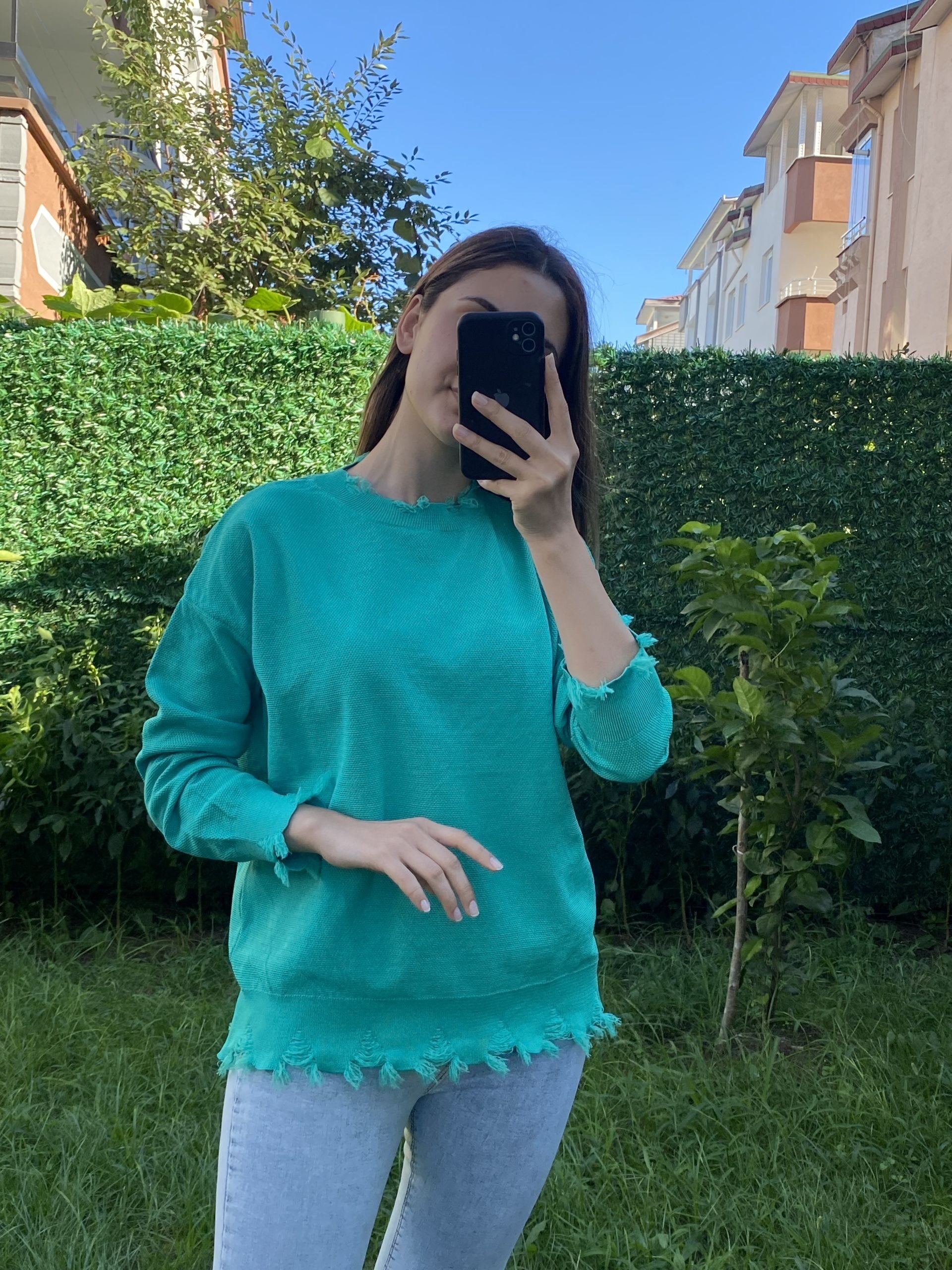 Mint Dikiş Detay Kazak - Görsel 3