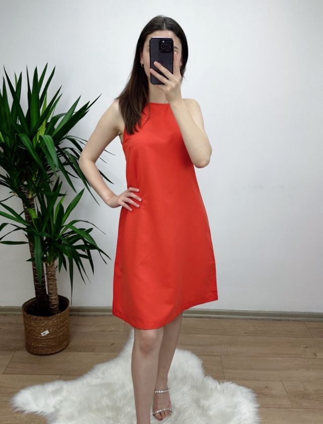 Turuncu Çan Model Elbise