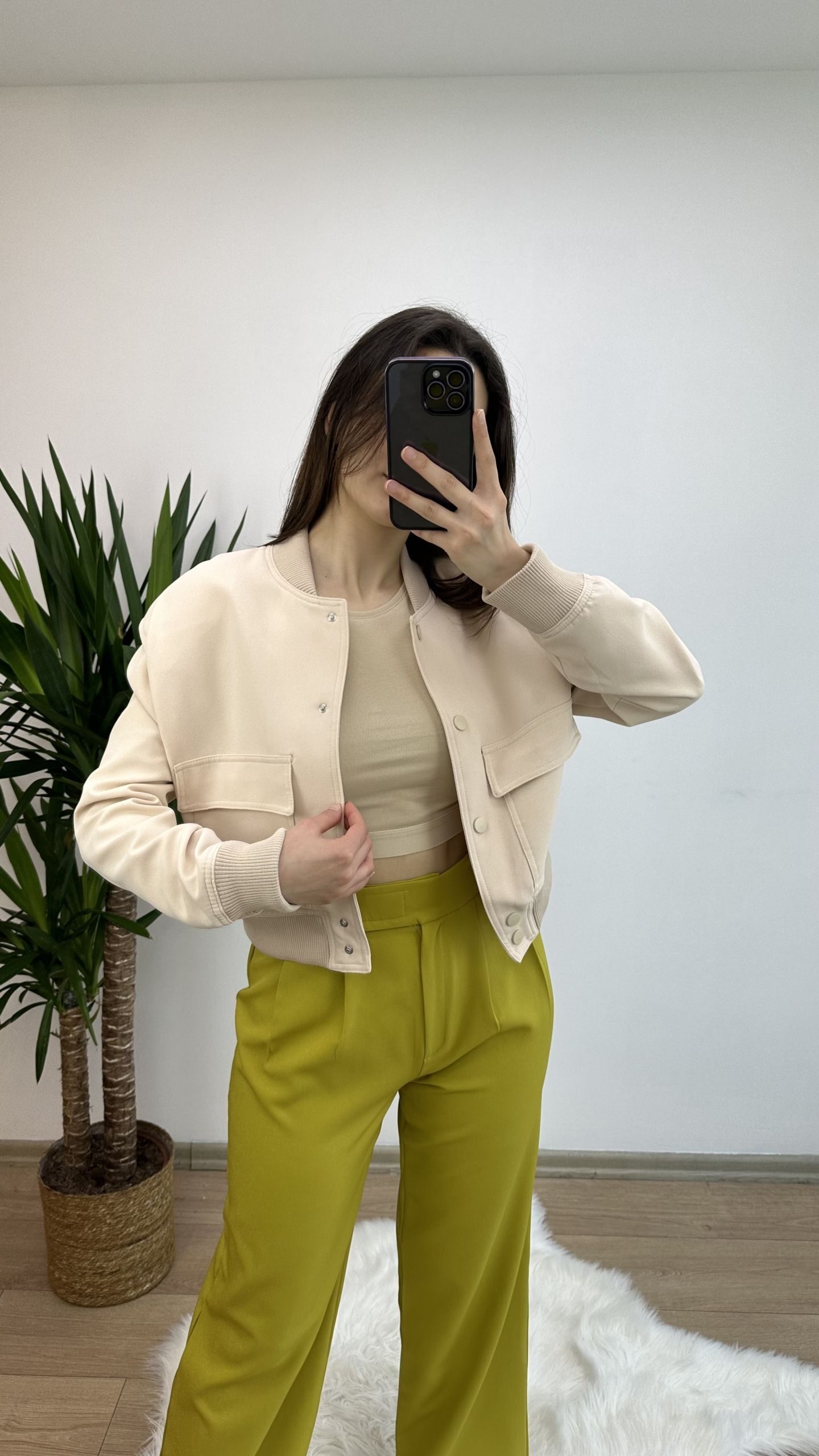 Bej Marka Model Bomber Ceket
