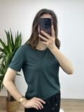 Yeşil Modal Kumaş Basic Tshirt