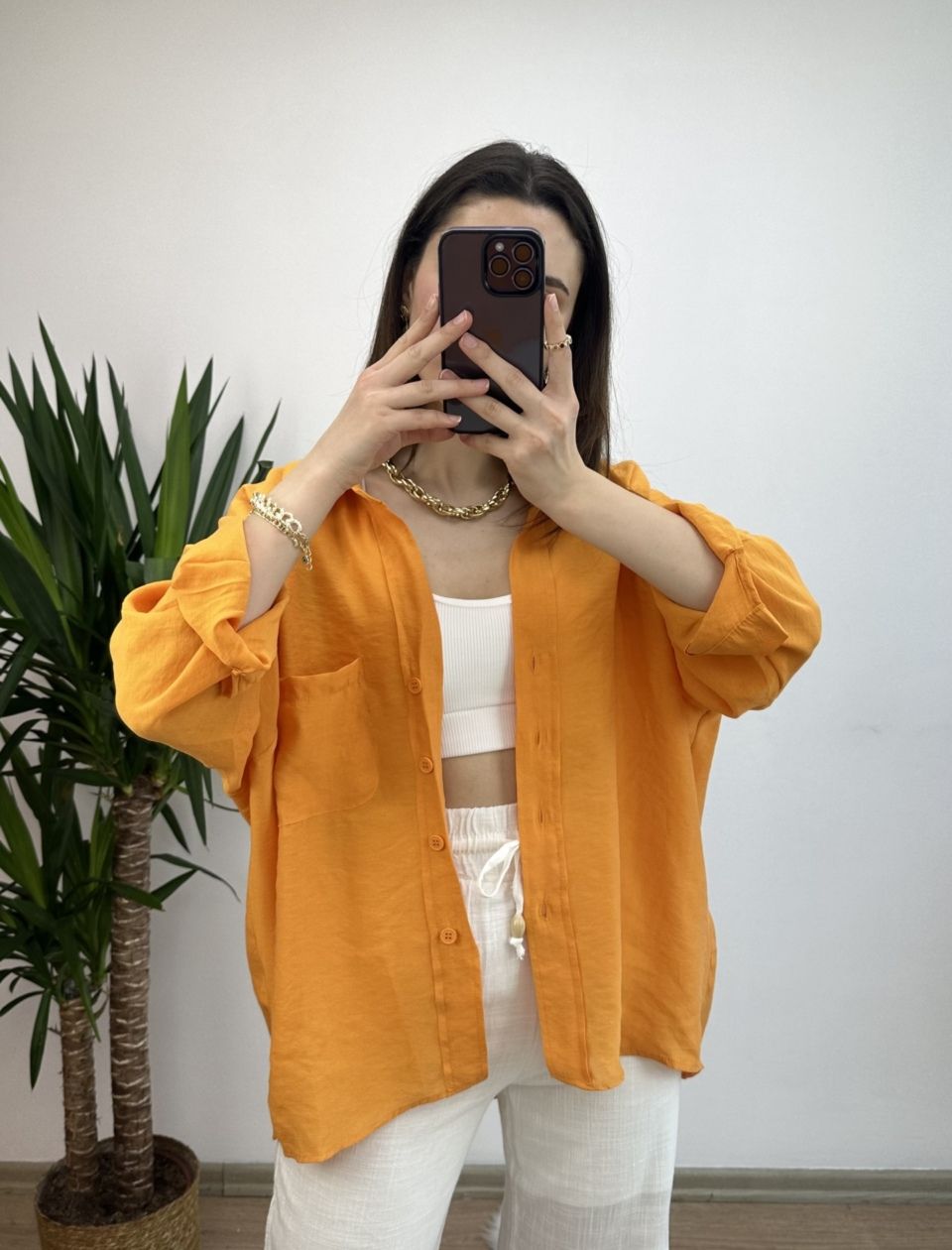 Mango Düşük Omuz Oversize Gömlek