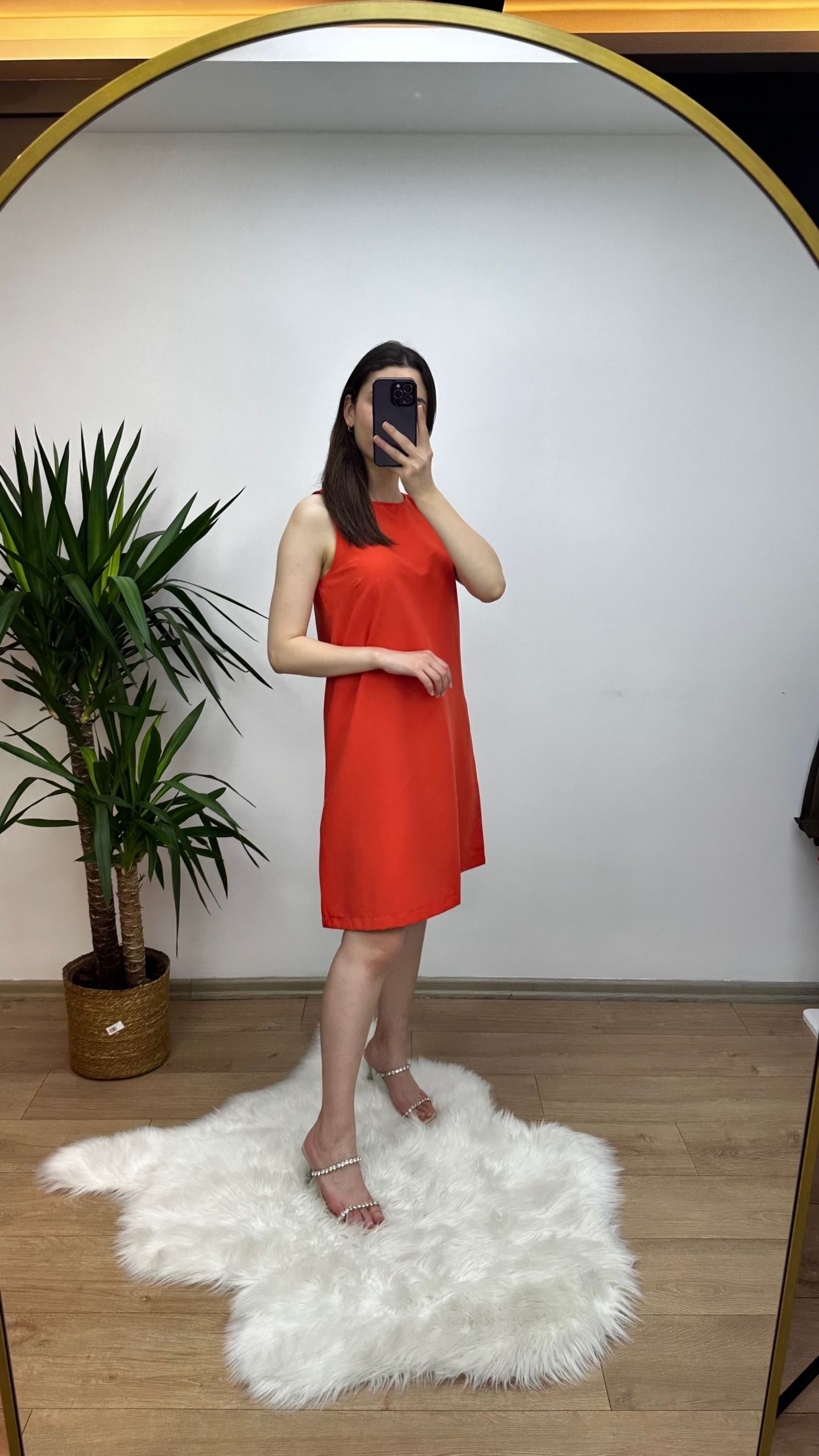 Turuncu Çan Model Elbise - Görsel 4