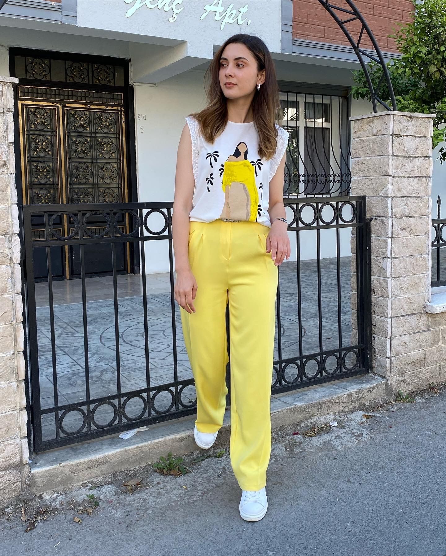 Orj Marka Sarı Palazzo Pantolon - Görsel 4