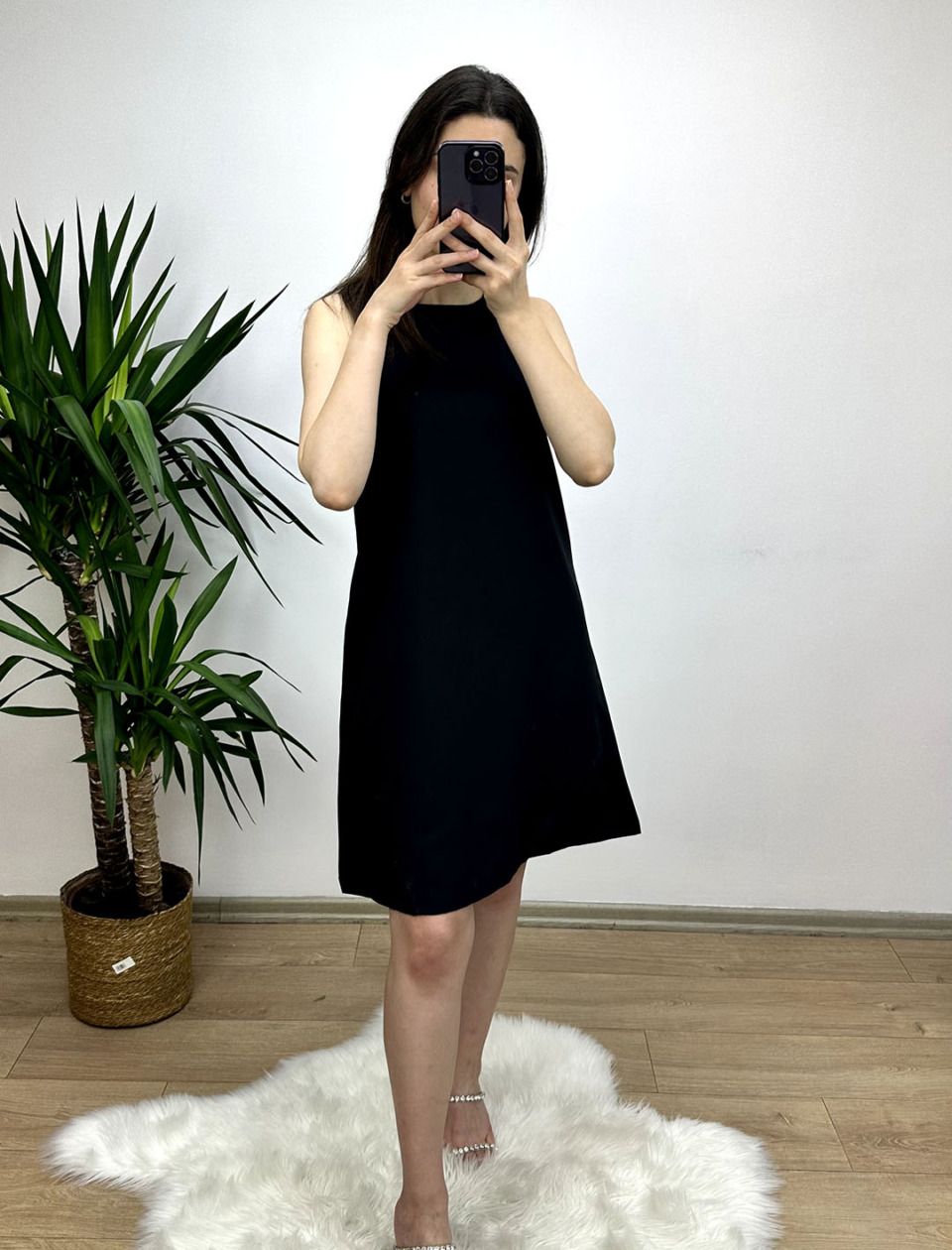 Siyah Çan Model Elbise - Görsel 2