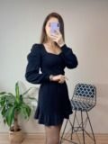 Siyah Pileli Şortlu Etek