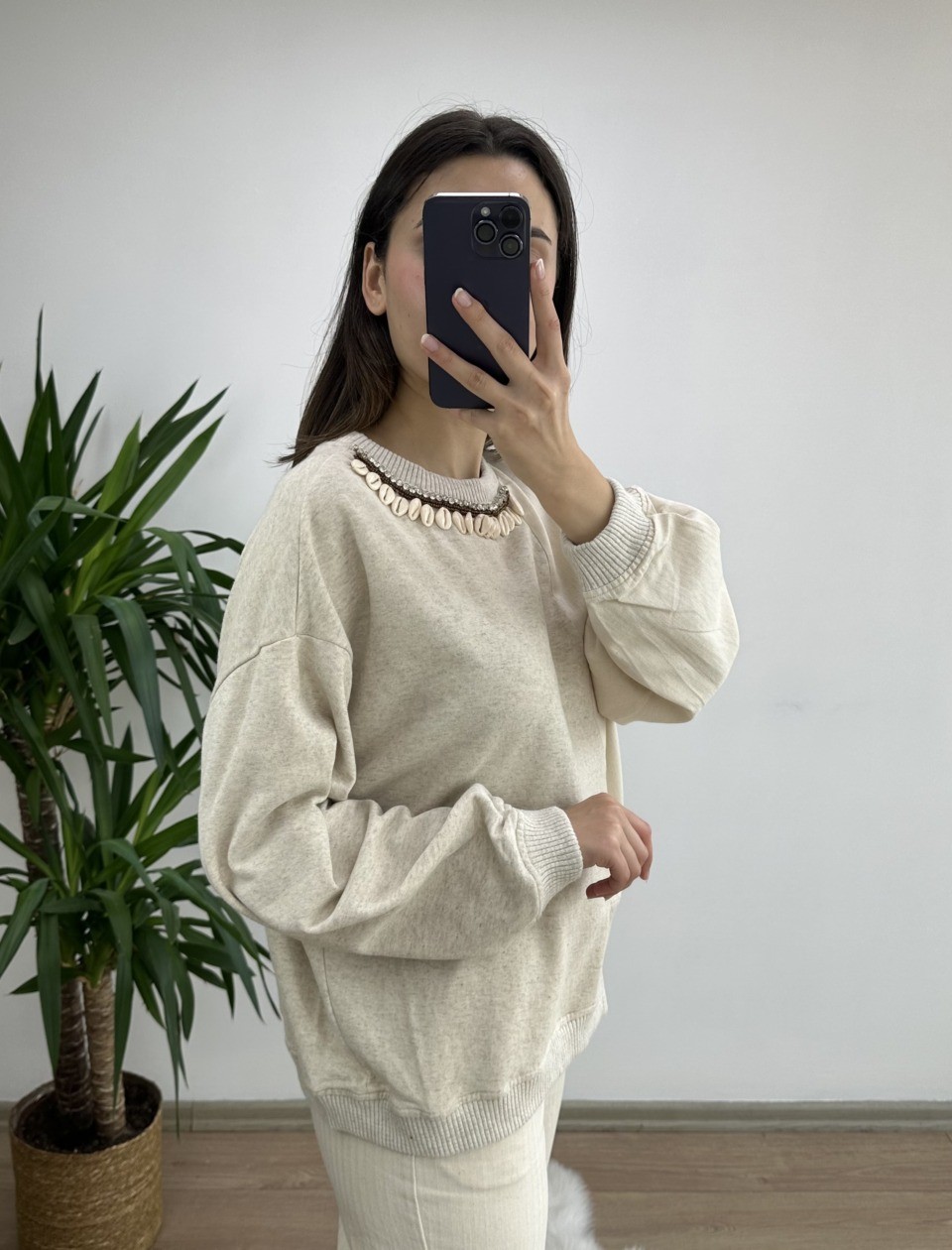 Deniz Kabuğu Detay Premium Sweat - Görsel 4